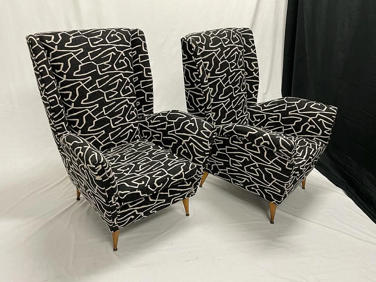 Pair of armchairs, Giò Ponti model, 1950s 6