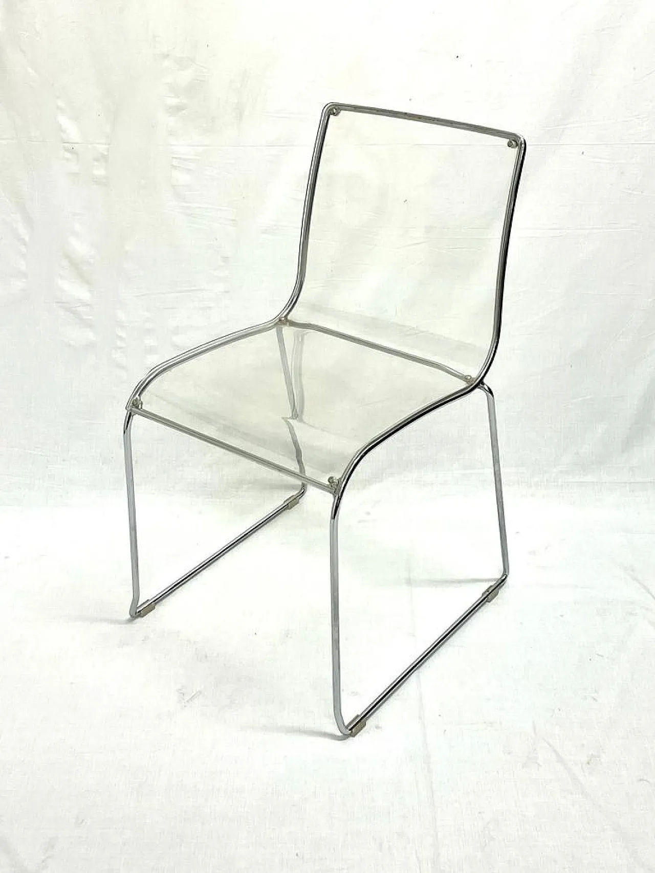 4 acrylic glass chairs by Calligaris, Italy, 90s 3