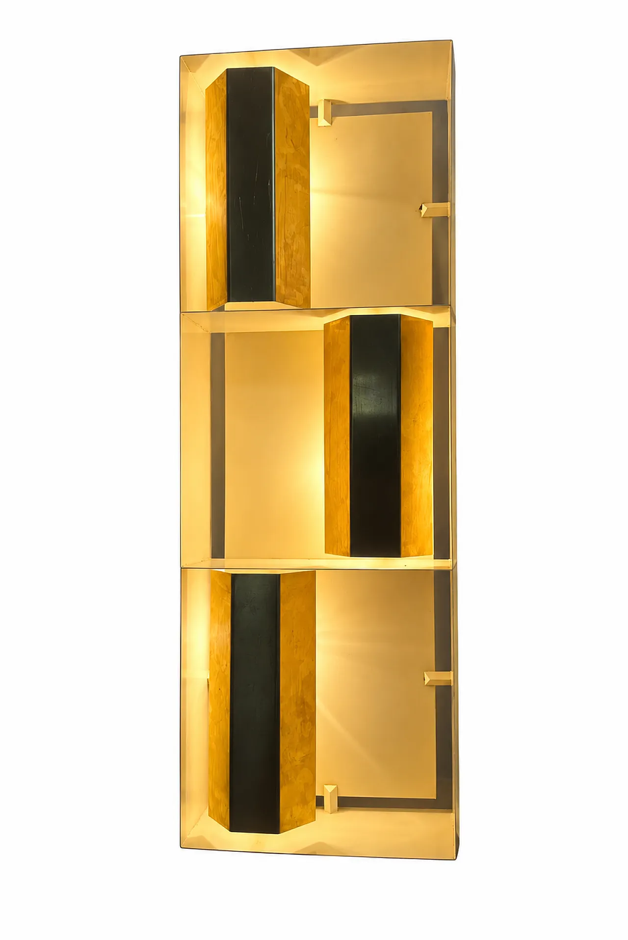 Pair of "Finestra" brass lamps 12664 by Gio Ponti for Arredoluce, 50s 3