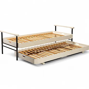 Pair of L75 beds by Osvaldo Borsani for Tecno, 20th century