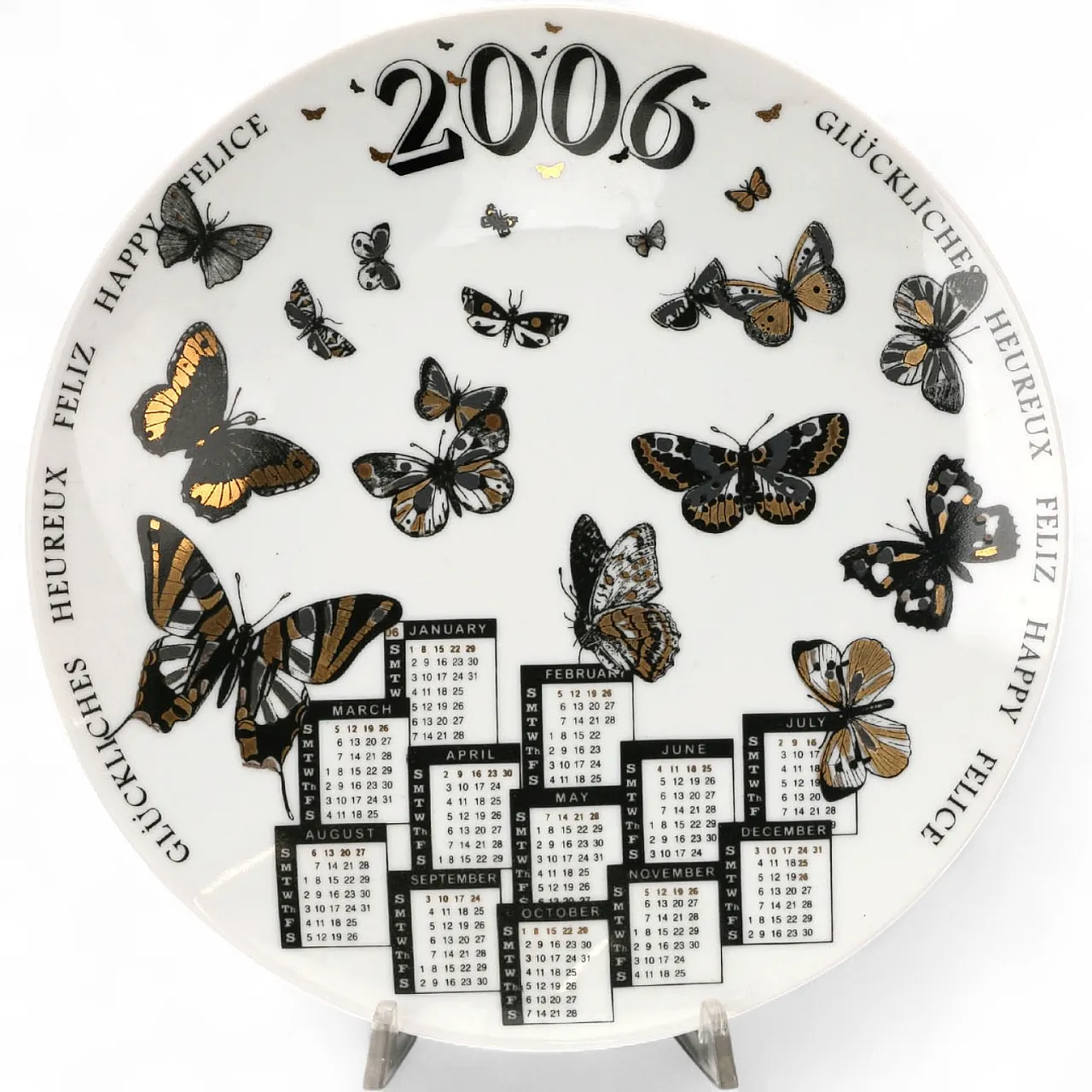 Piatto Piero Fornasetti, serie Calendario, anni 2000 9