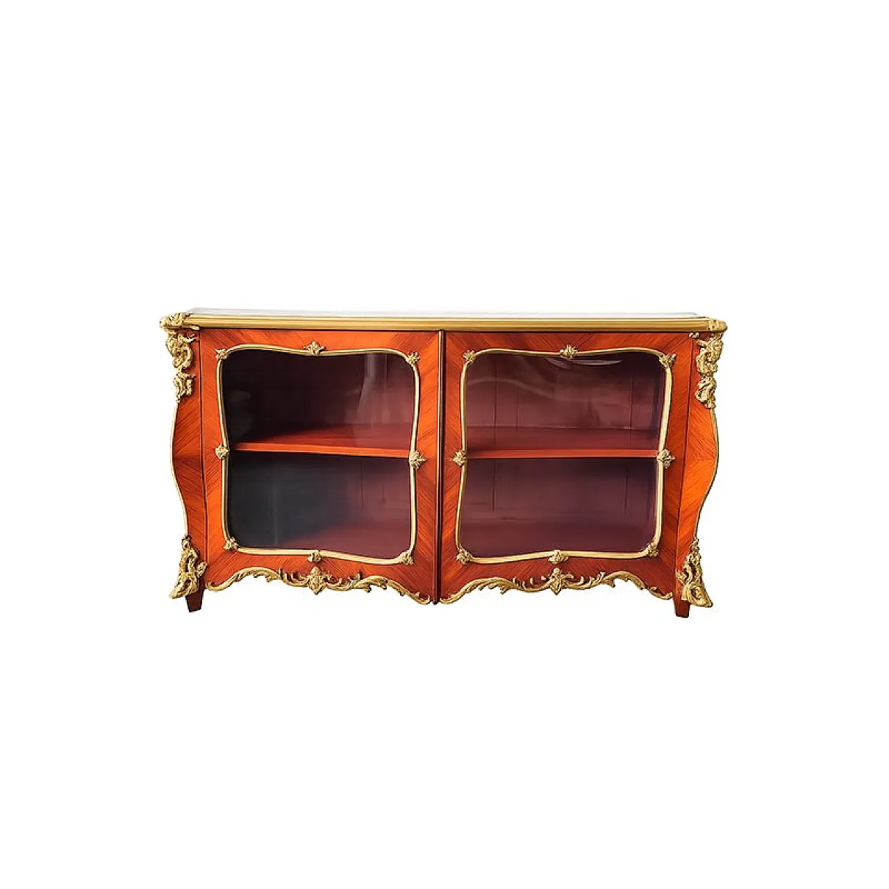Wooden sideboard with gilded bronze applications, 19th century 1