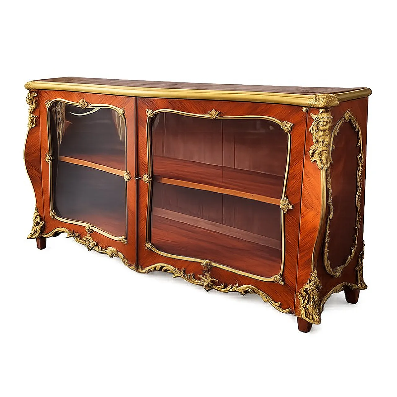 Wooden sideboard with gilded bronze applications, 19th century 4