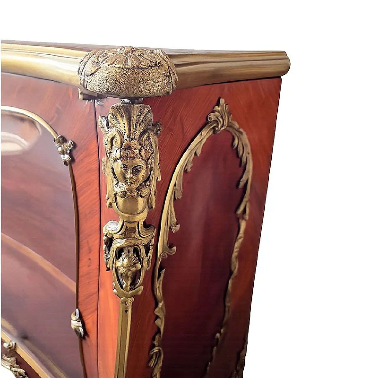 Wooden sideboard with gilded bronze applications, 19th century 6