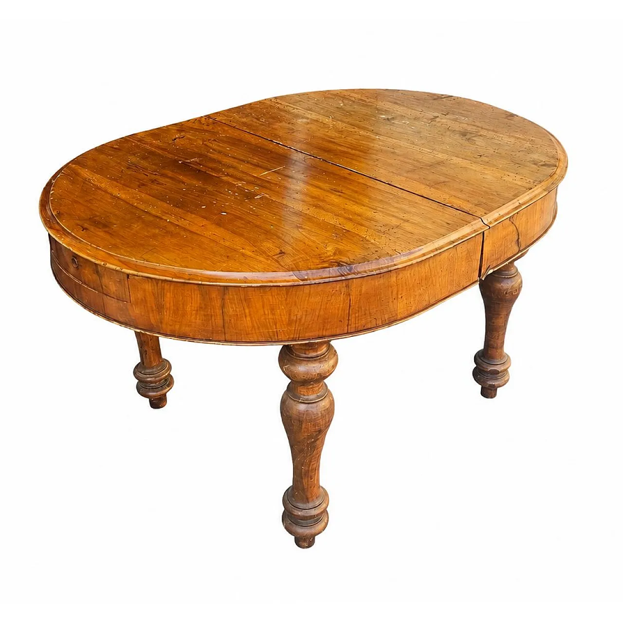 Extendable oval wooden table, 19th century 4