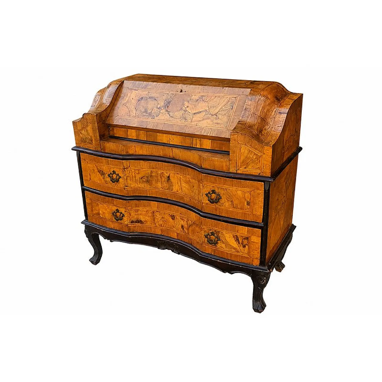 Walnut burl chest of drawers, 19th century 2