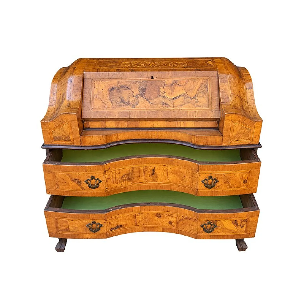 Walnut burl chest of drawers, 19th century 4
