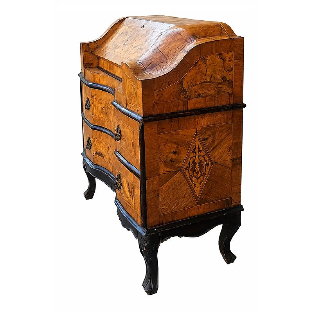 Walnut burl chest of drawers, 19th century 5