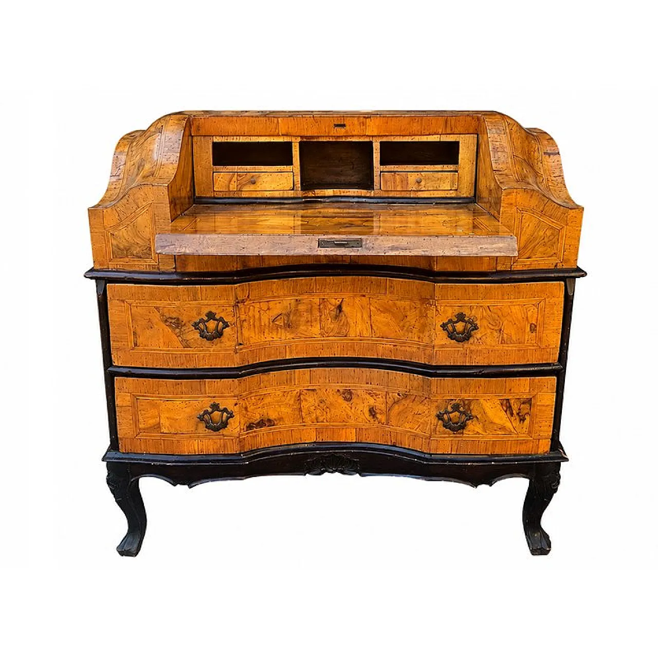 Walnut burl chest of drawers, 19th century 8