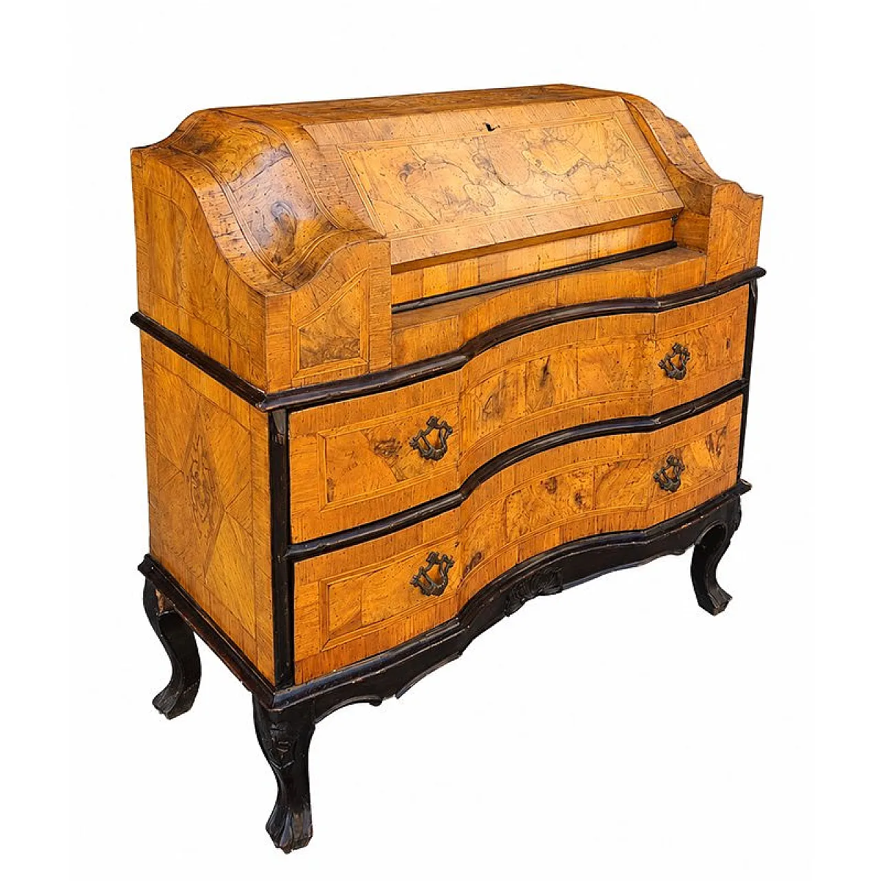 Walnut burl chest of drawers, 19th century 9