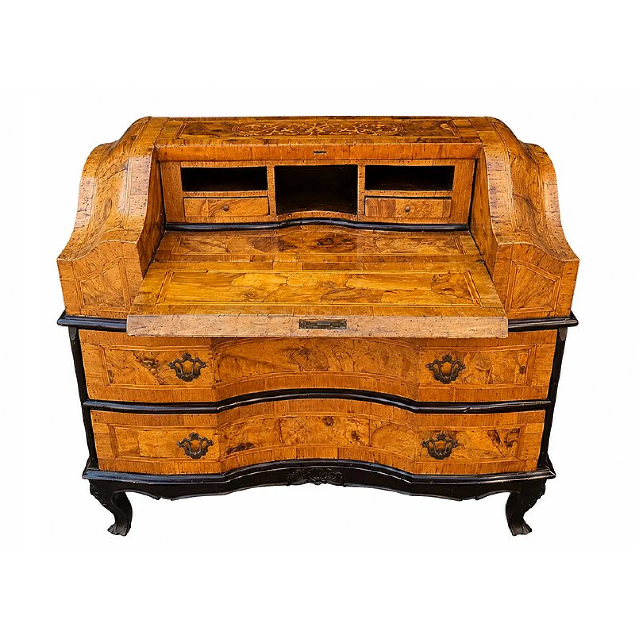 Walnut burl chest of drawers, 19th century 10