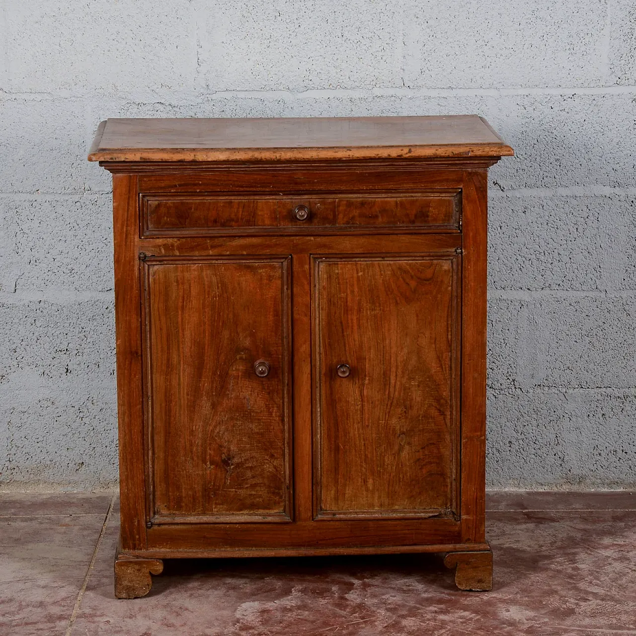 Rustic solid wood credenzina, early 20th century 1