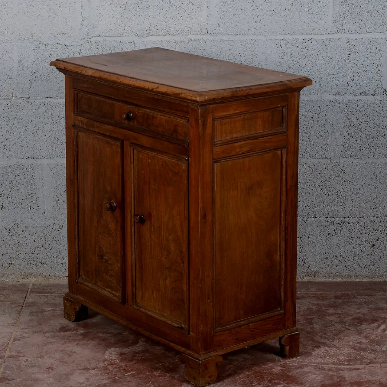 Rustic solid wood credenzina, early 20th century 5