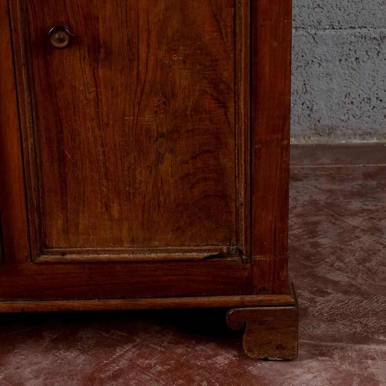 Rustic solid wood credenzina, early 20th century 8