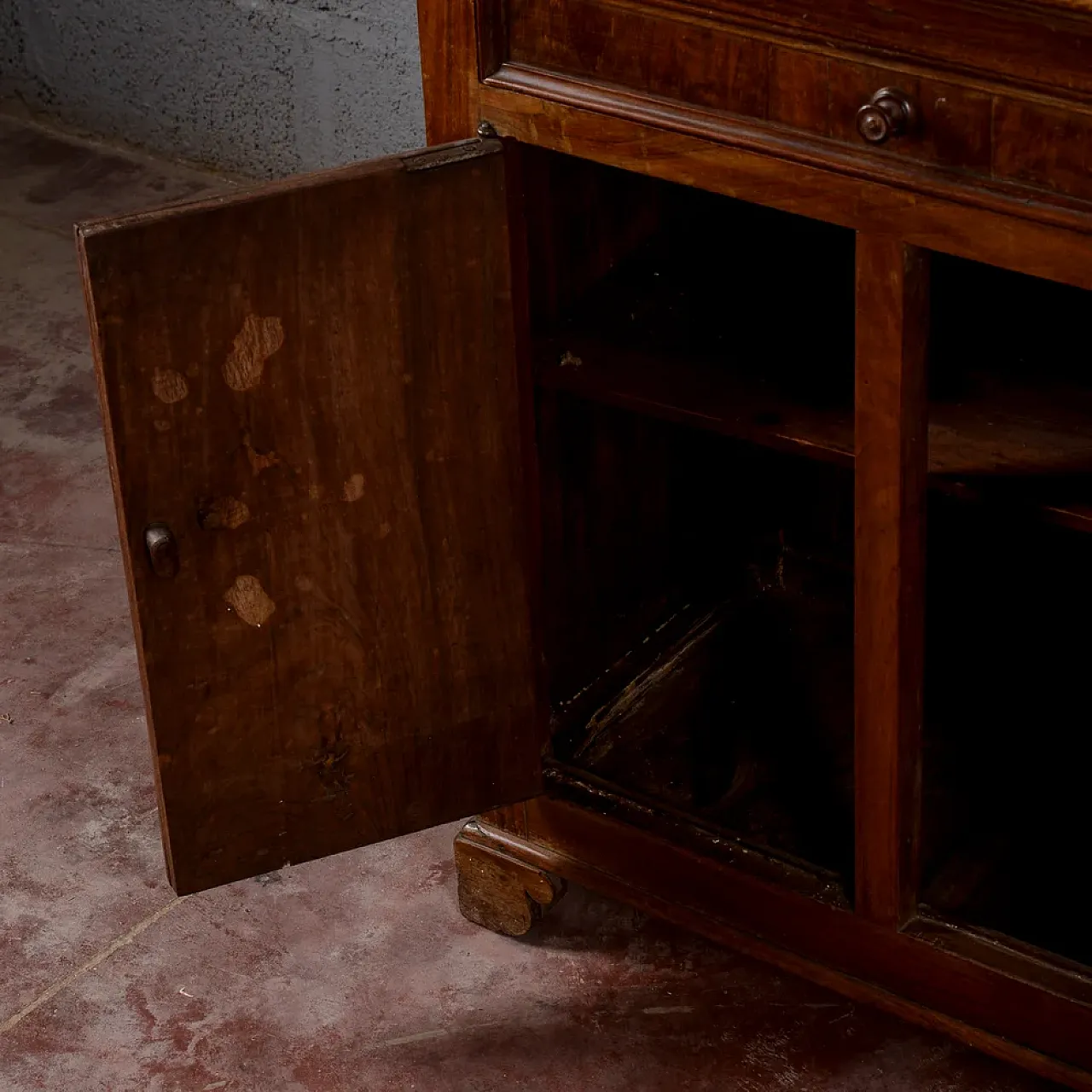 Rustic solid wood credenzina, early 20th century 13