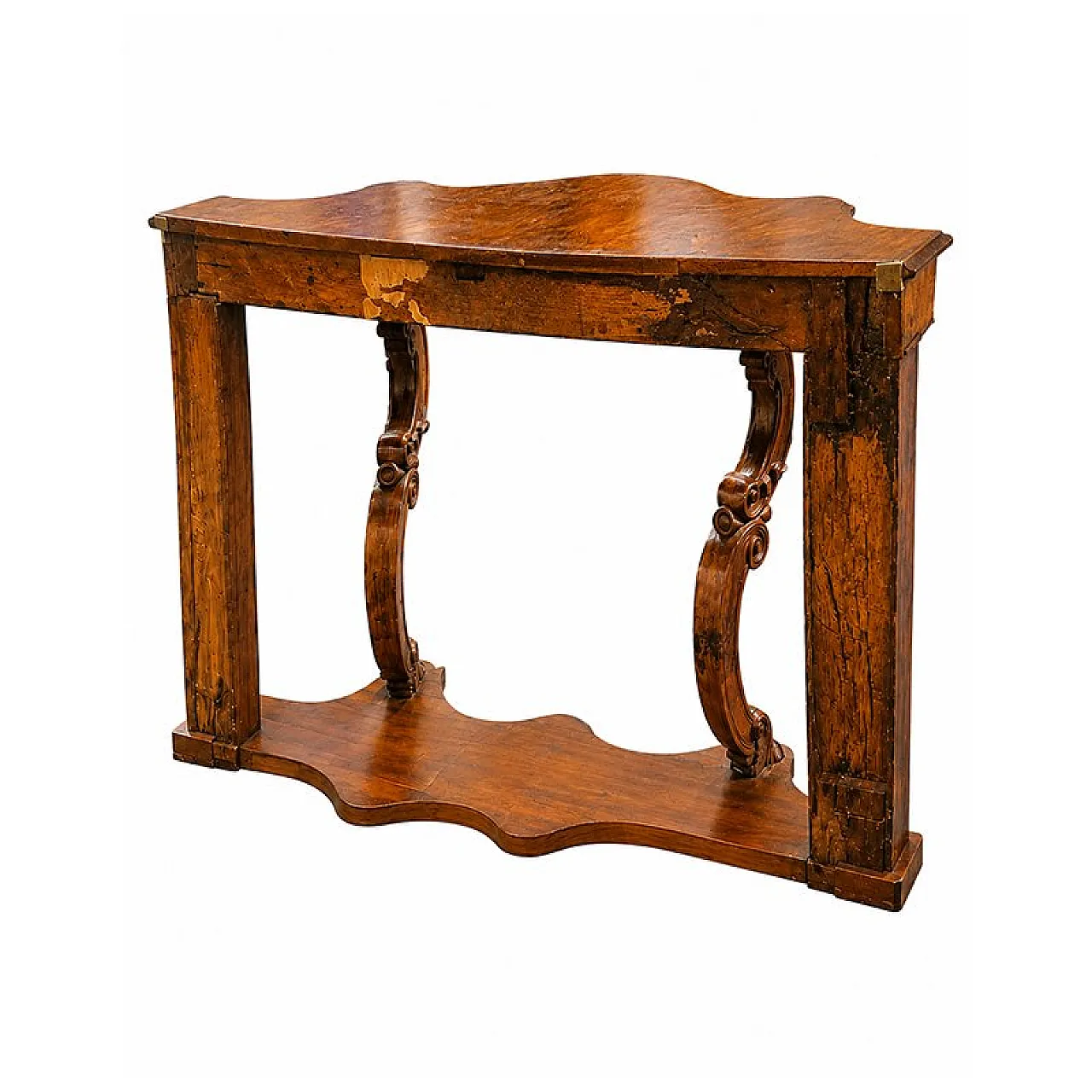 Louis Philippe console table in walnut burl, 19th century 5