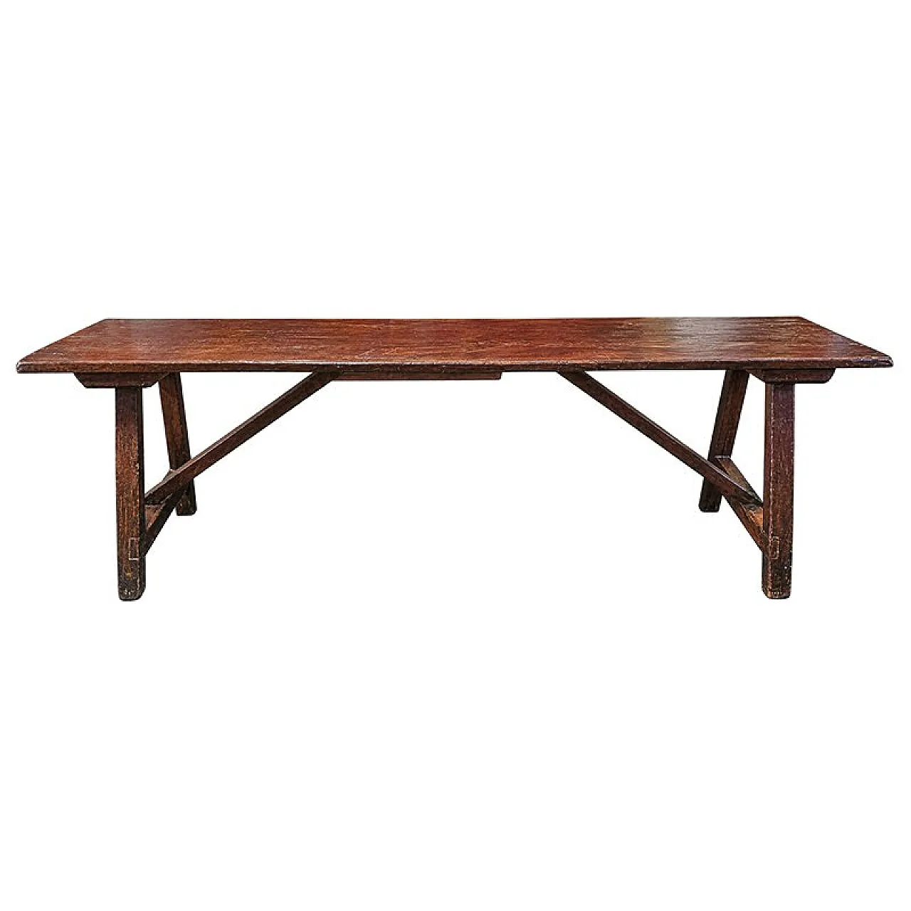 Rustic wooden refectory table, 18th century 1