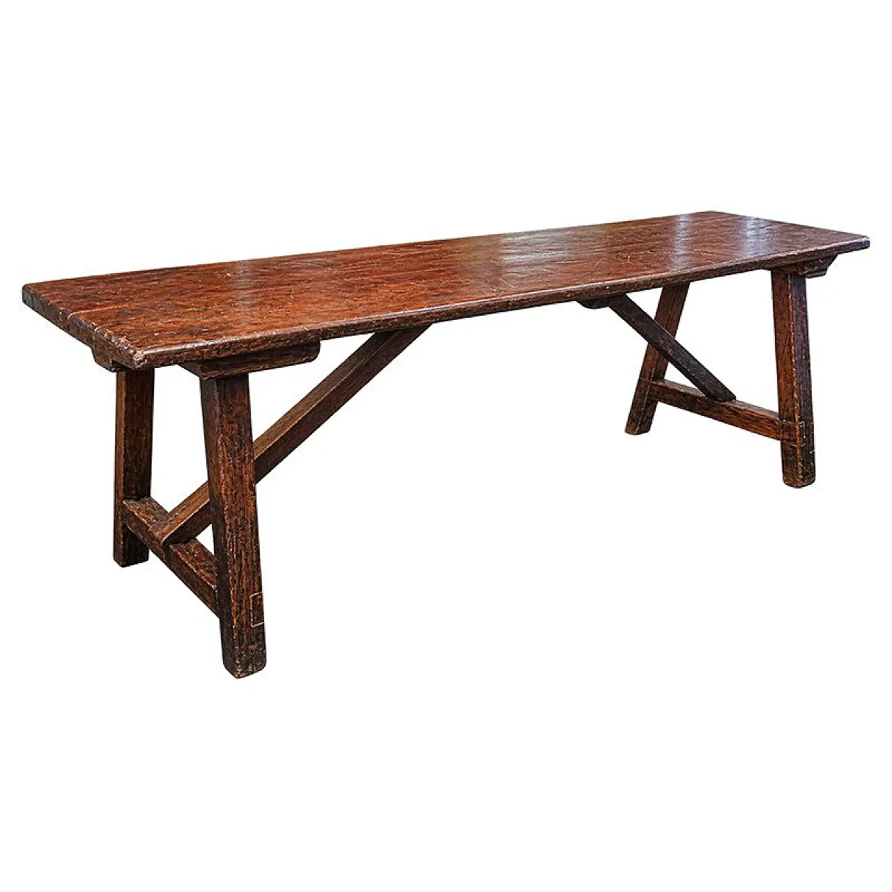 Rustic wooden refectory table, 18th century 3
