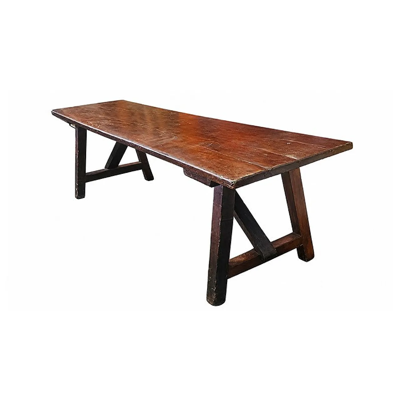 Rustic wooden refectory table, 18th century 4