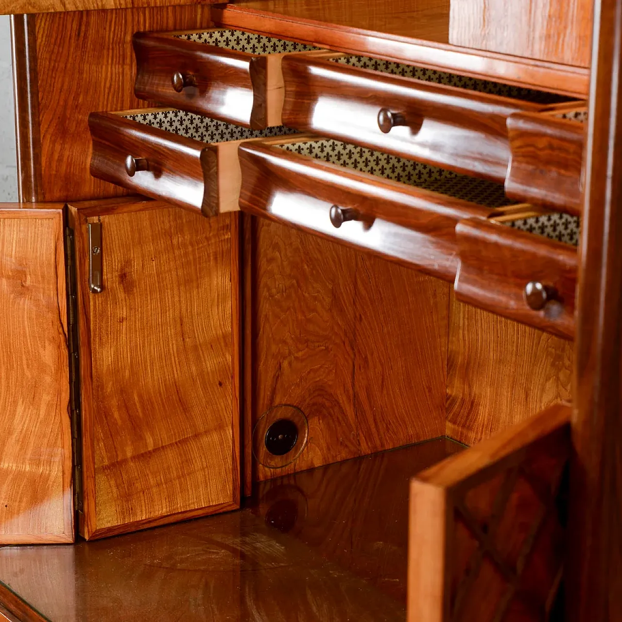 Art Deco writing desk bookcase, 1930s 4