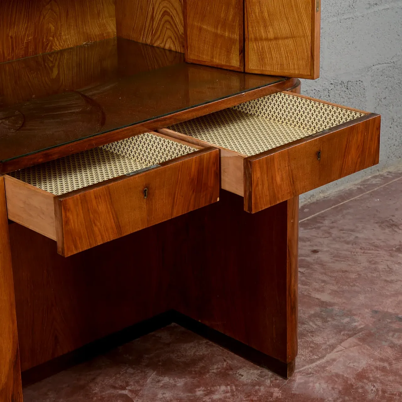 Art Deco writing desk bookcase, 1930s 6