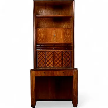 Art Deco writing desk bookcase, 1930s