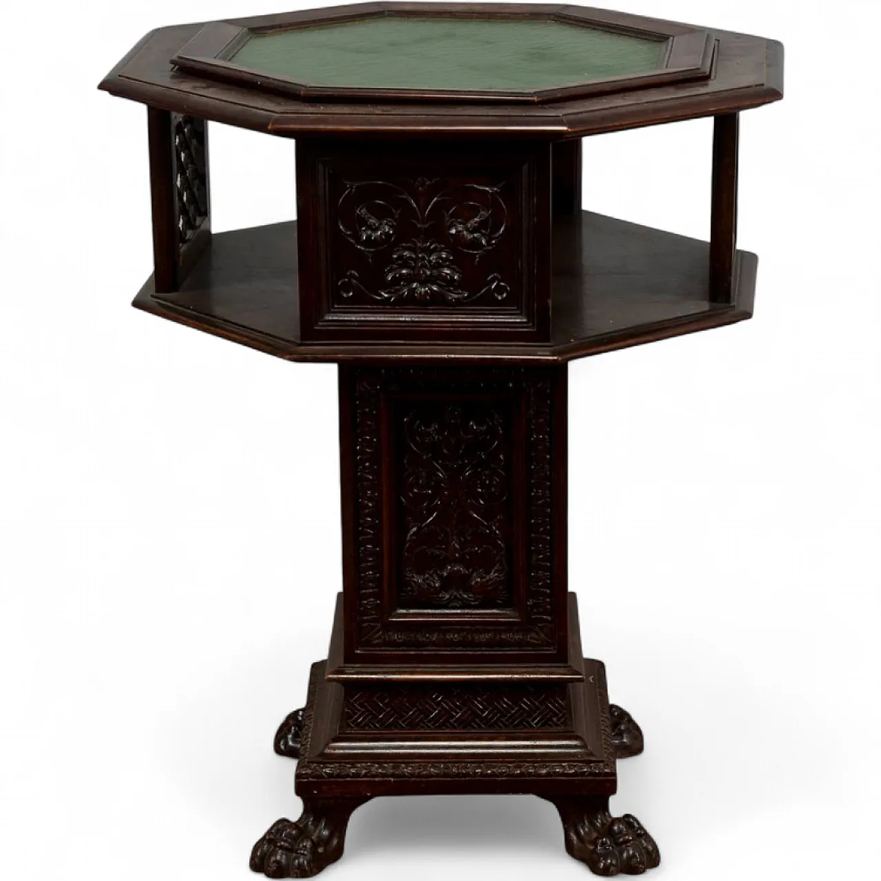 Maggini rotating coffee table with removable glass top, 19th century 12