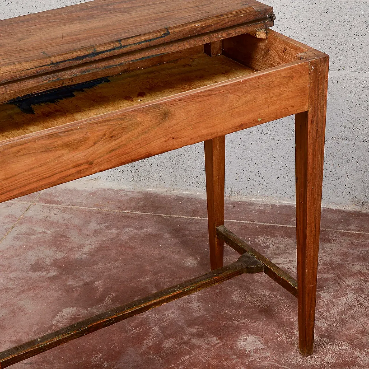 Wooden opening writing table, early 20th century 8