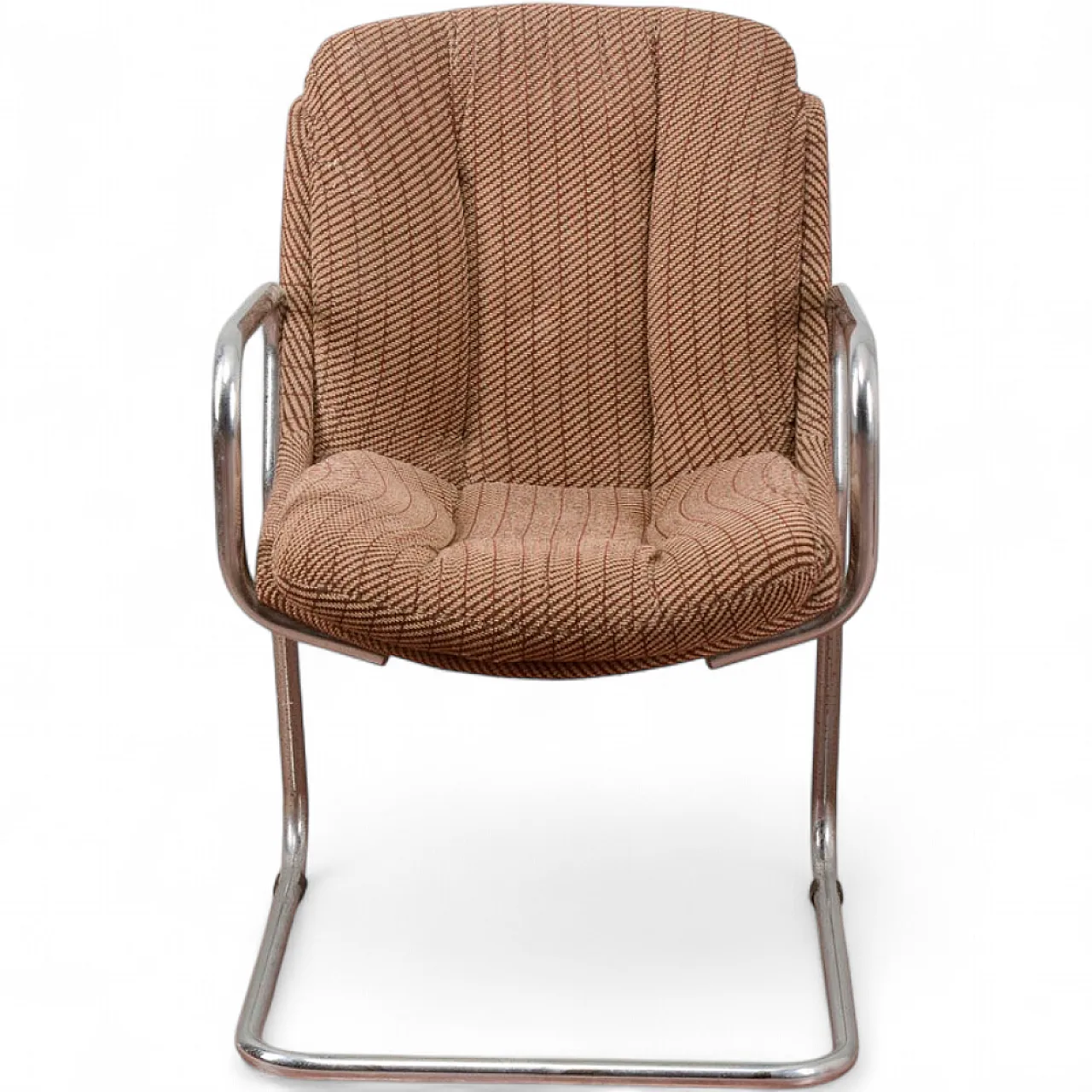 Steel and fabric armchair, 1970s 8