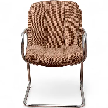 Steel and fabric armchair, 1970s