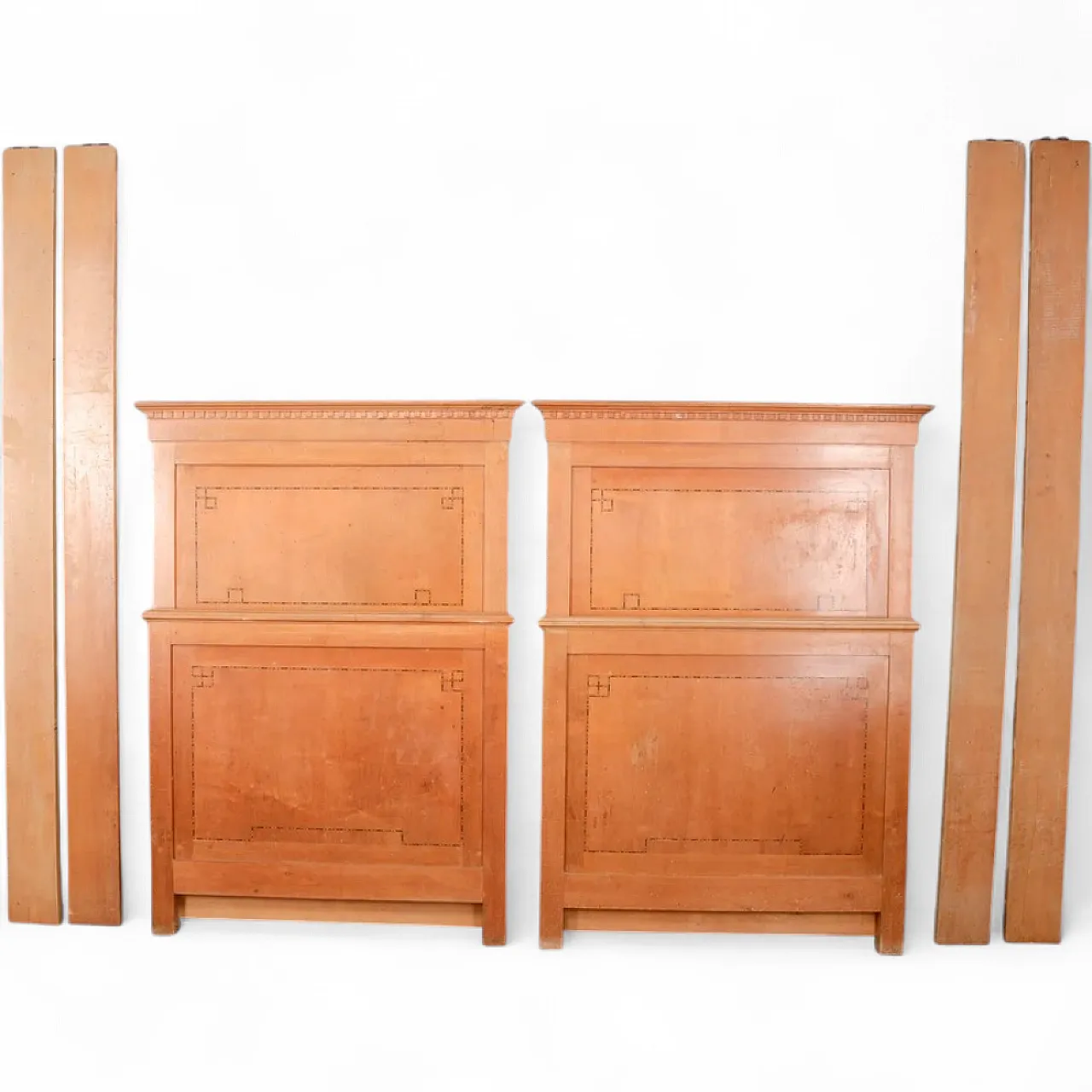 Pair of Art Deco single beds, 1930s 10