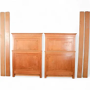 Pair of Art Deco single beds, 1930s