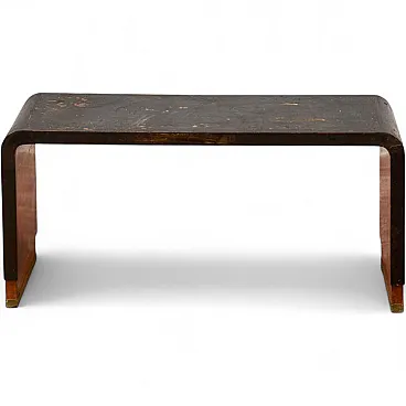 Panca in legno ebanizzato, anni '30