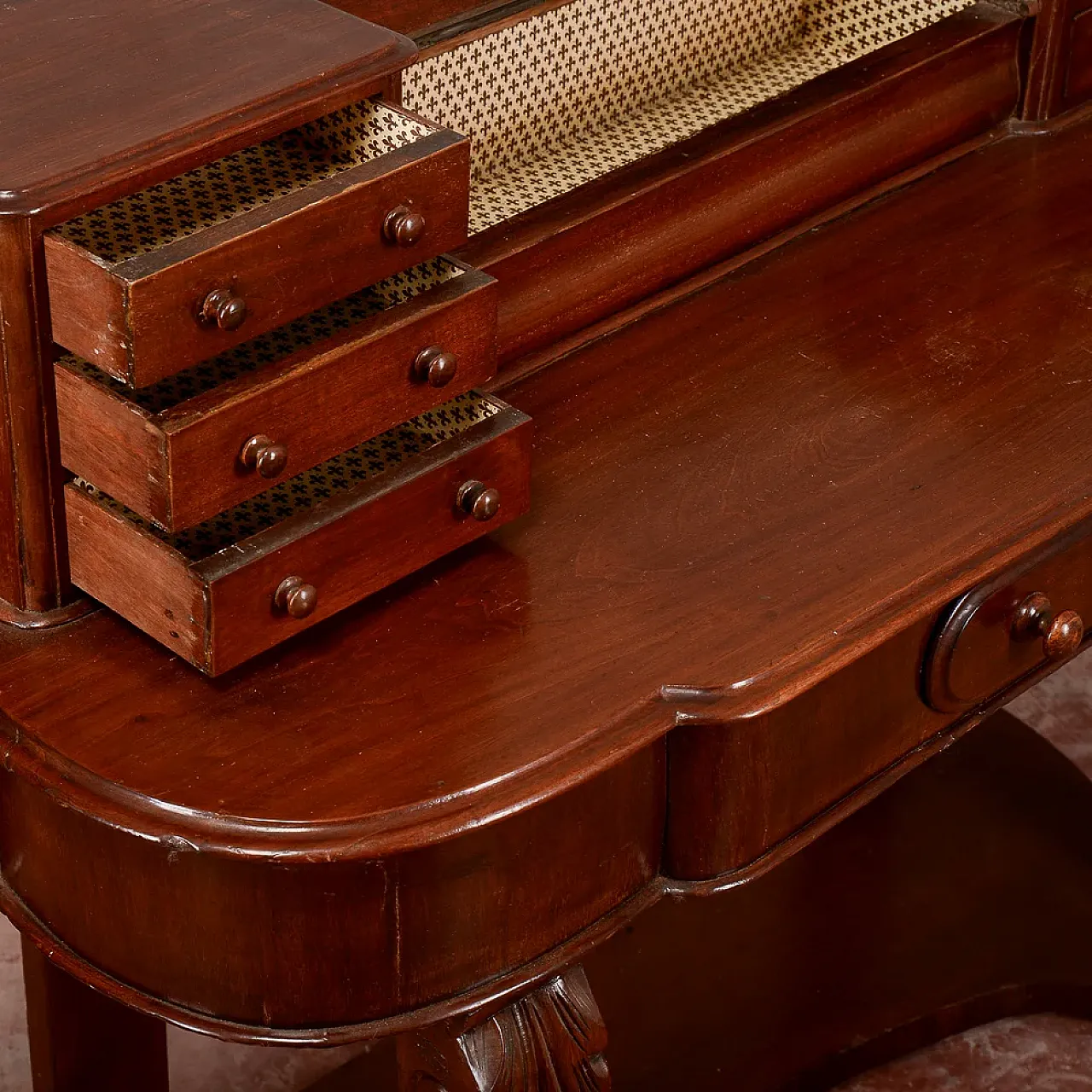 Mahogany desk, 19th century 9