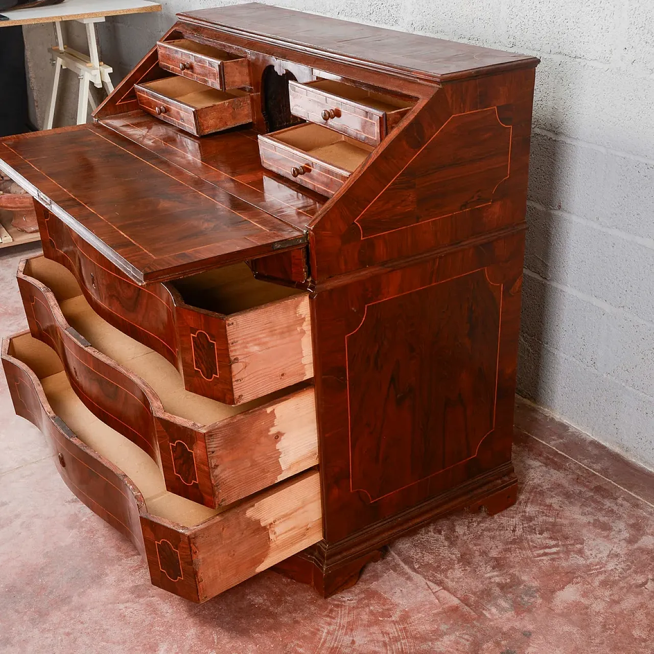 Ribalta in legno con segreti, primo '800 6