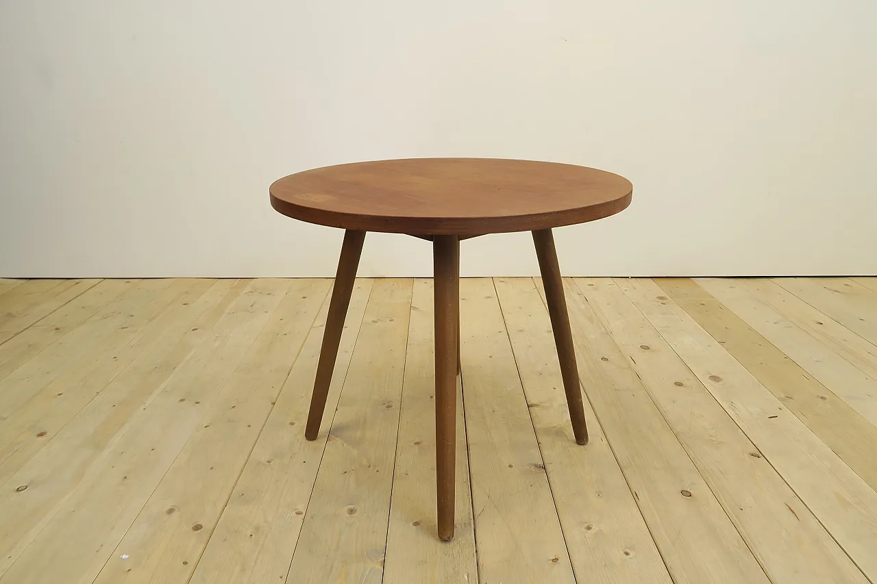 Round Danish rosewood coffee table, 1960s 2