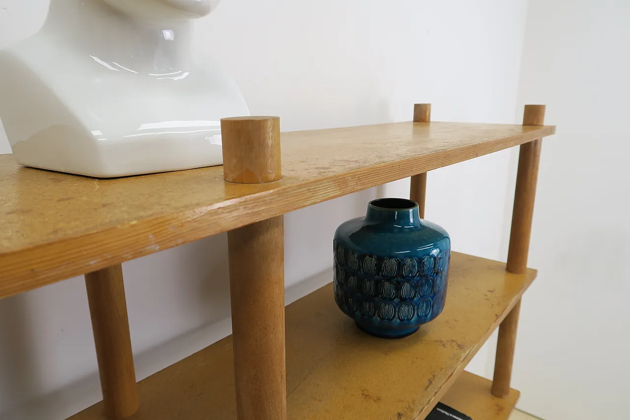 Freestanding bookshelf in oak with five long shelves, 1960s 6