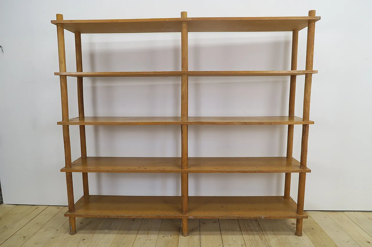 Freestanding bookshelf in oak with five long shelves, 1960s 7