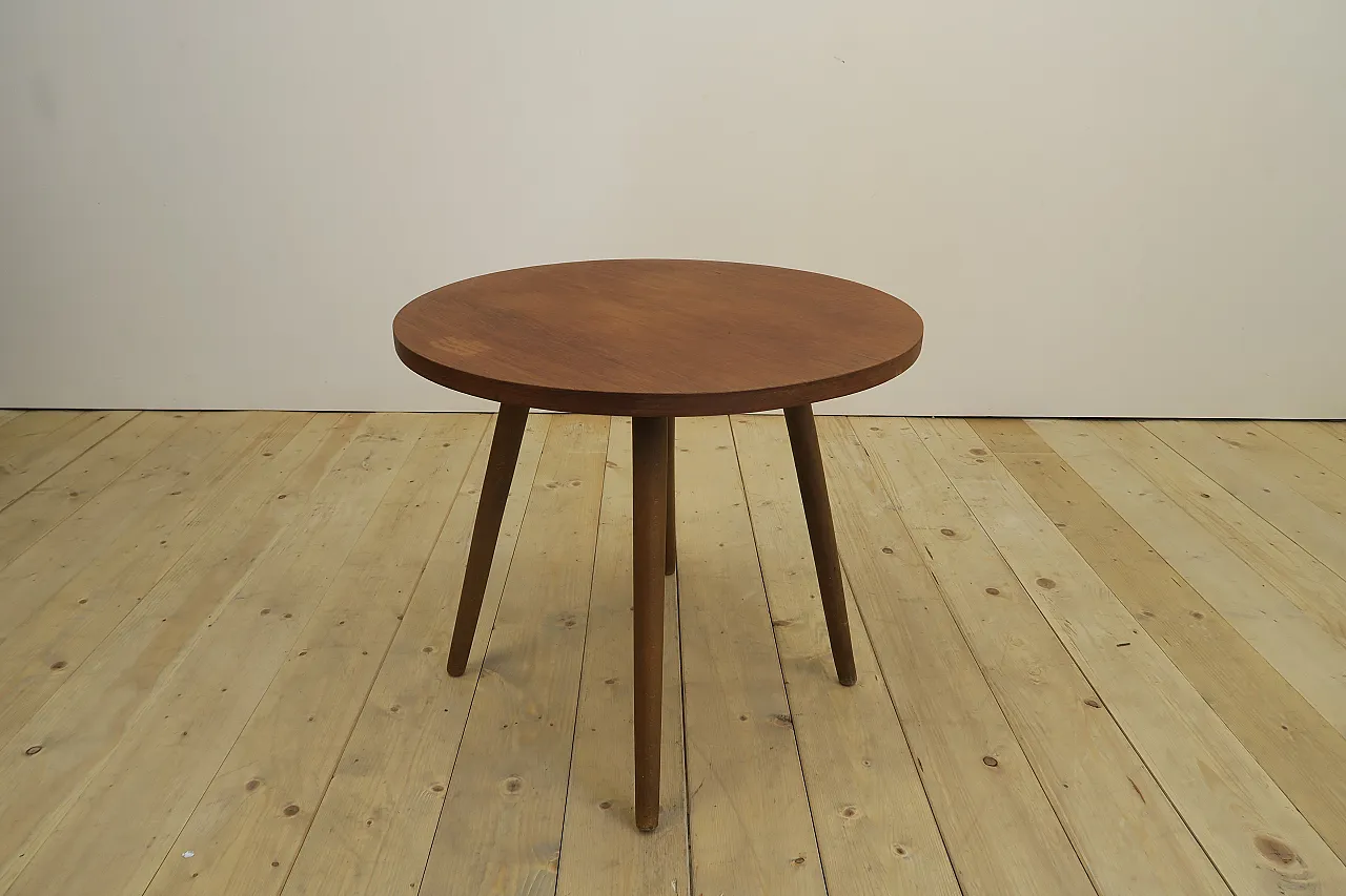 Round Danish rosewood coffee table, 1960s 8