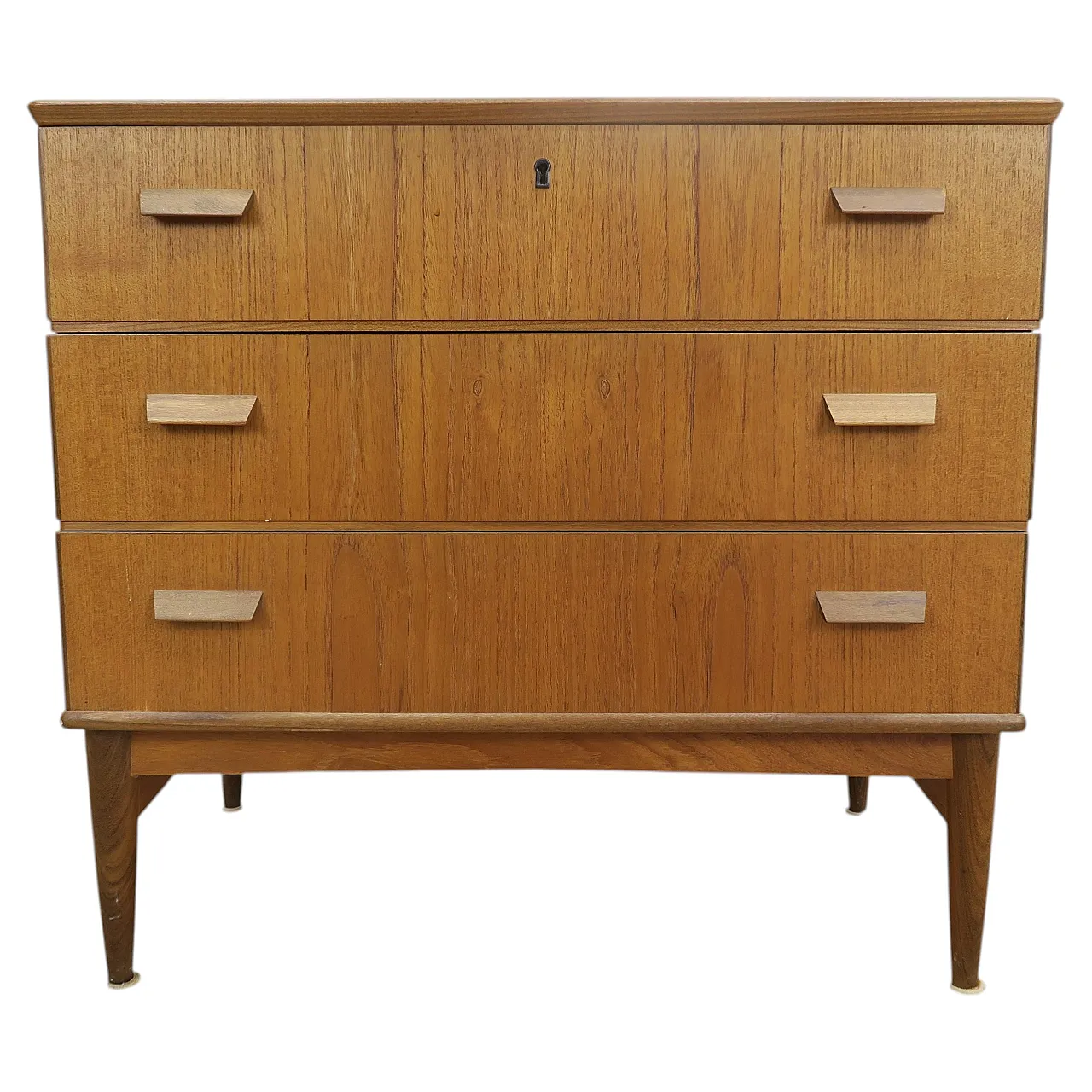 Danish teak three-drawer chest of drawers, 1960s 1