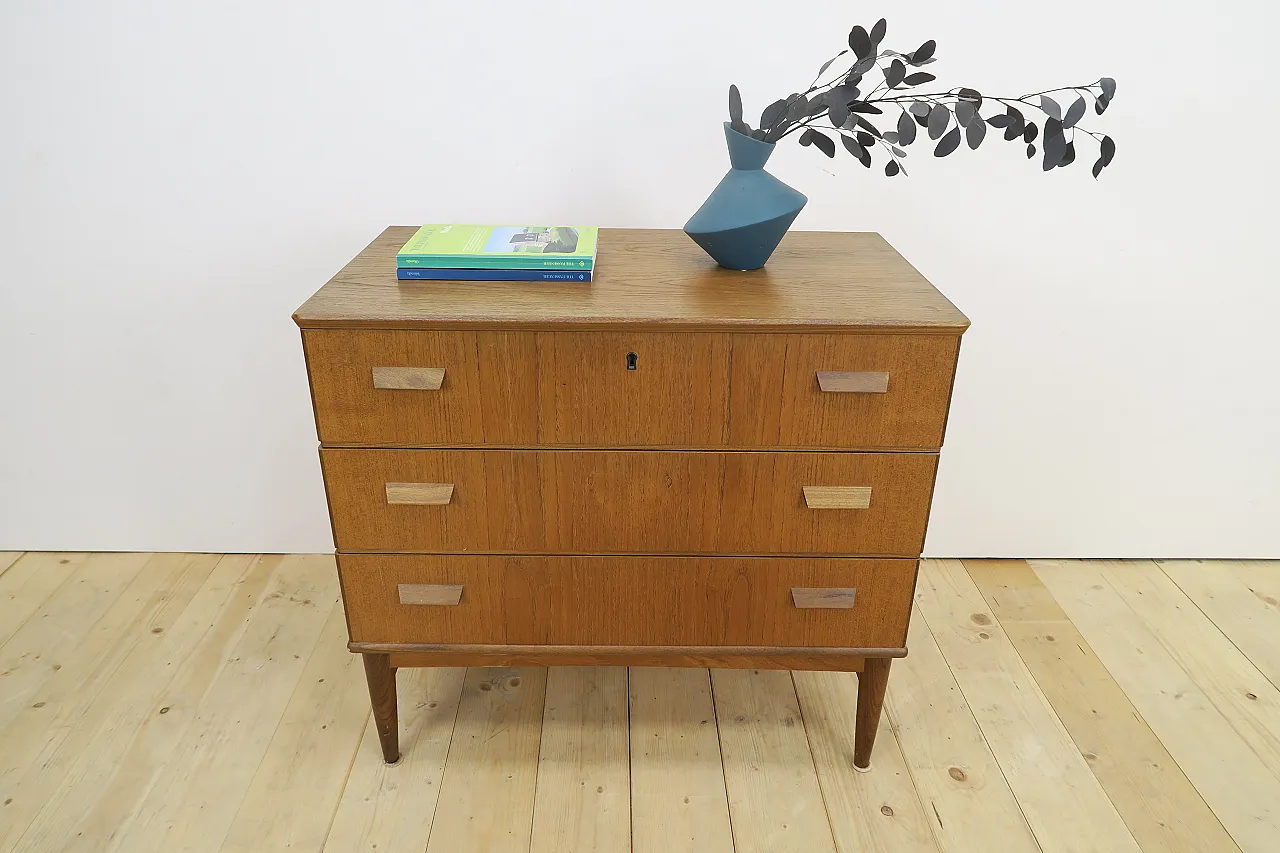 Danish teak three-drawer chest of drawers, 1960s 6