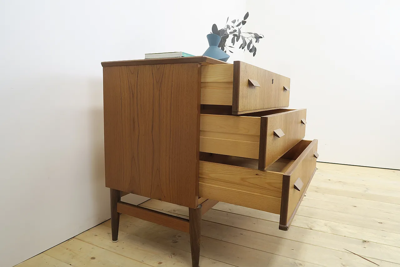 Danish teak three-drawer chest of drawers, 1960s 7