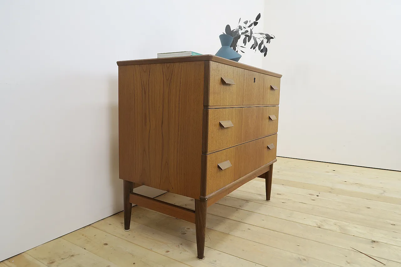 Danish teak three-drawer chest of drawers, 1960s 8