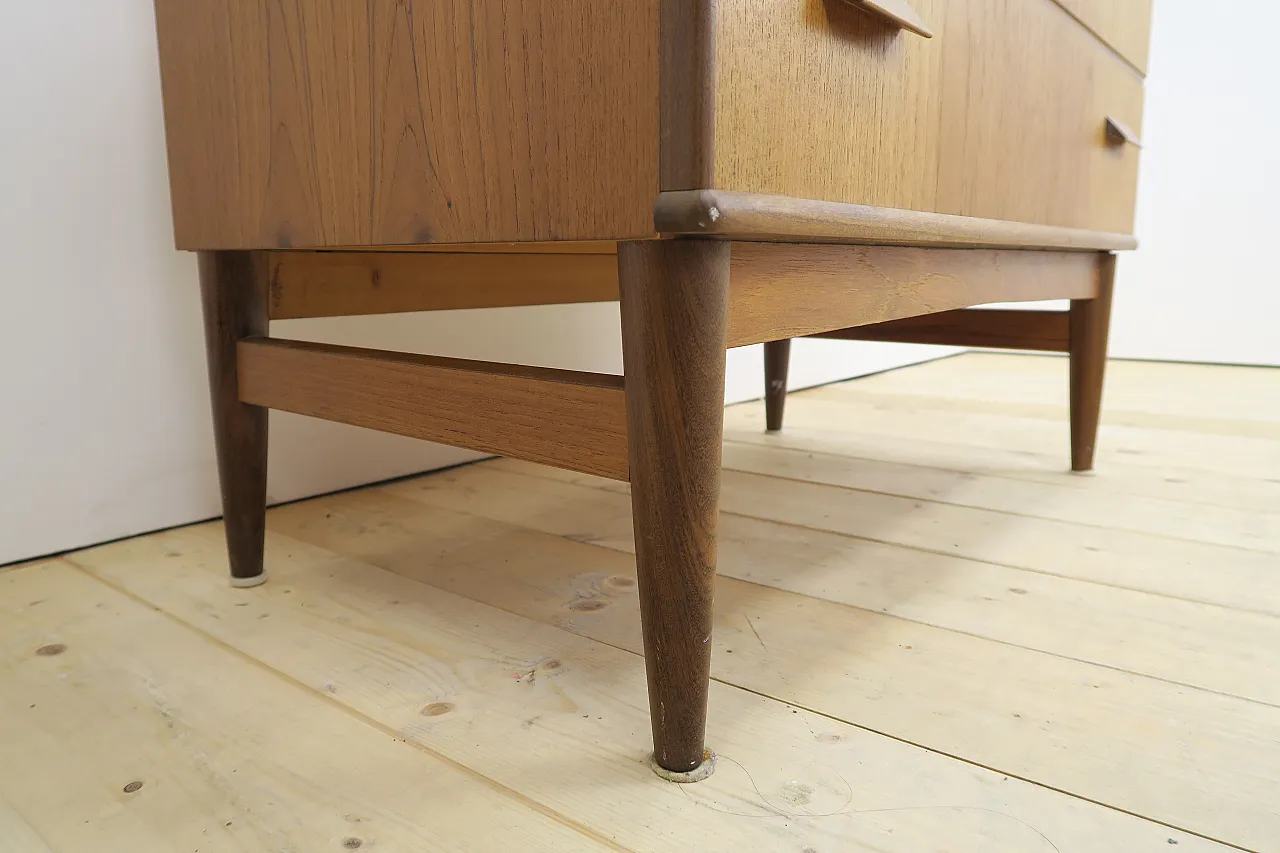 Danish teak three-drawer chest of drawers, 1960s 10