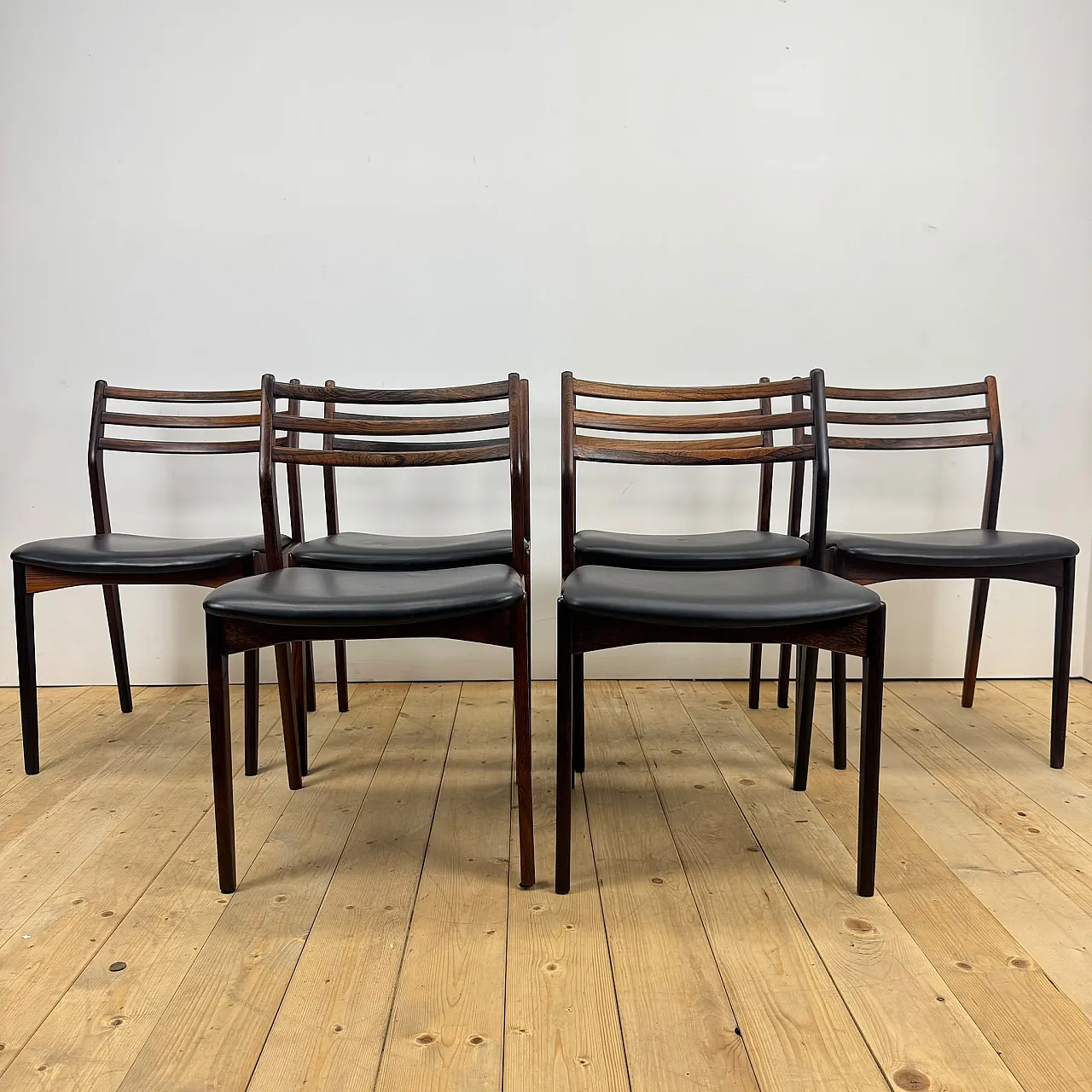 6 Chairs by Vestervig Eriksen in rosewood, 1960s 2