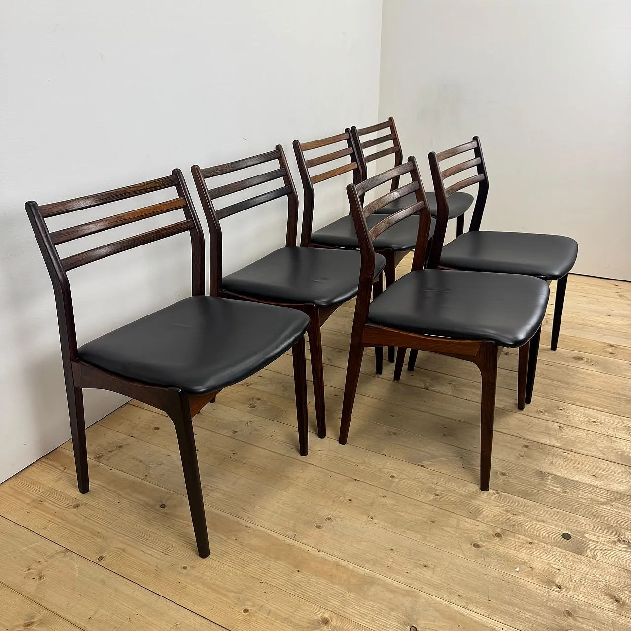 6 Chairs by Vestervig Eriksen in rosewood, 1960s 3