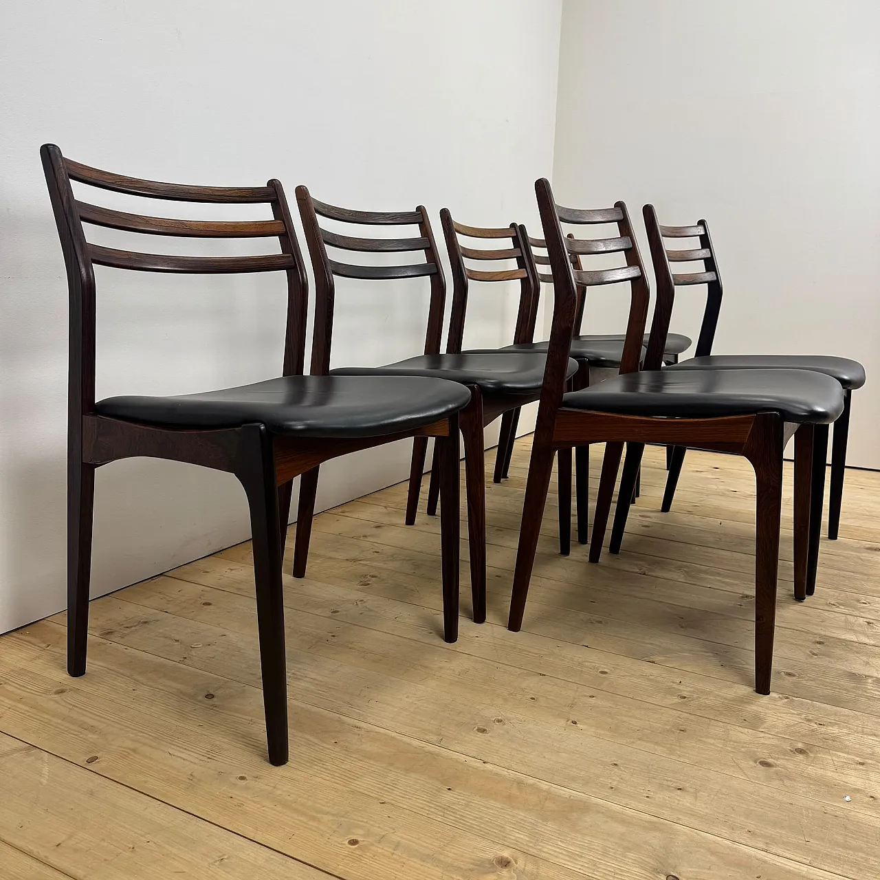 6 Chairs by Vestervig Eriksen in rosewood, 1960s 4
