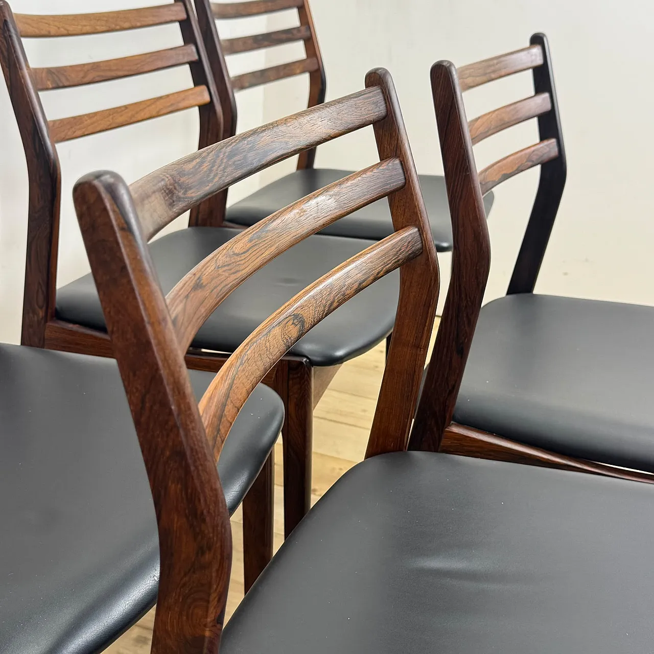 6 Chairs by Vestervig Eriksen in rosewood, 1960s 5