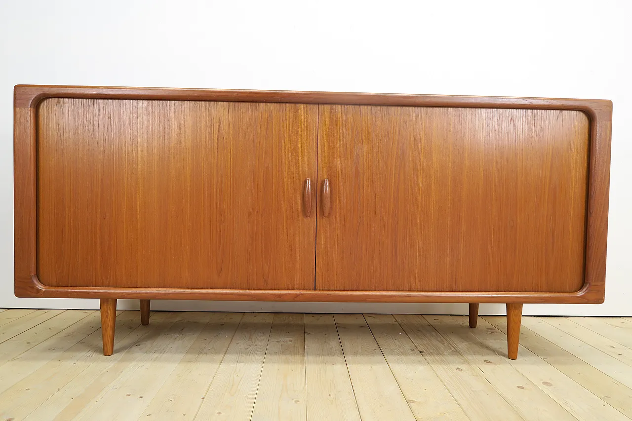 Dyrlund teak sideboard with large shelves and drawers, 1960s 8