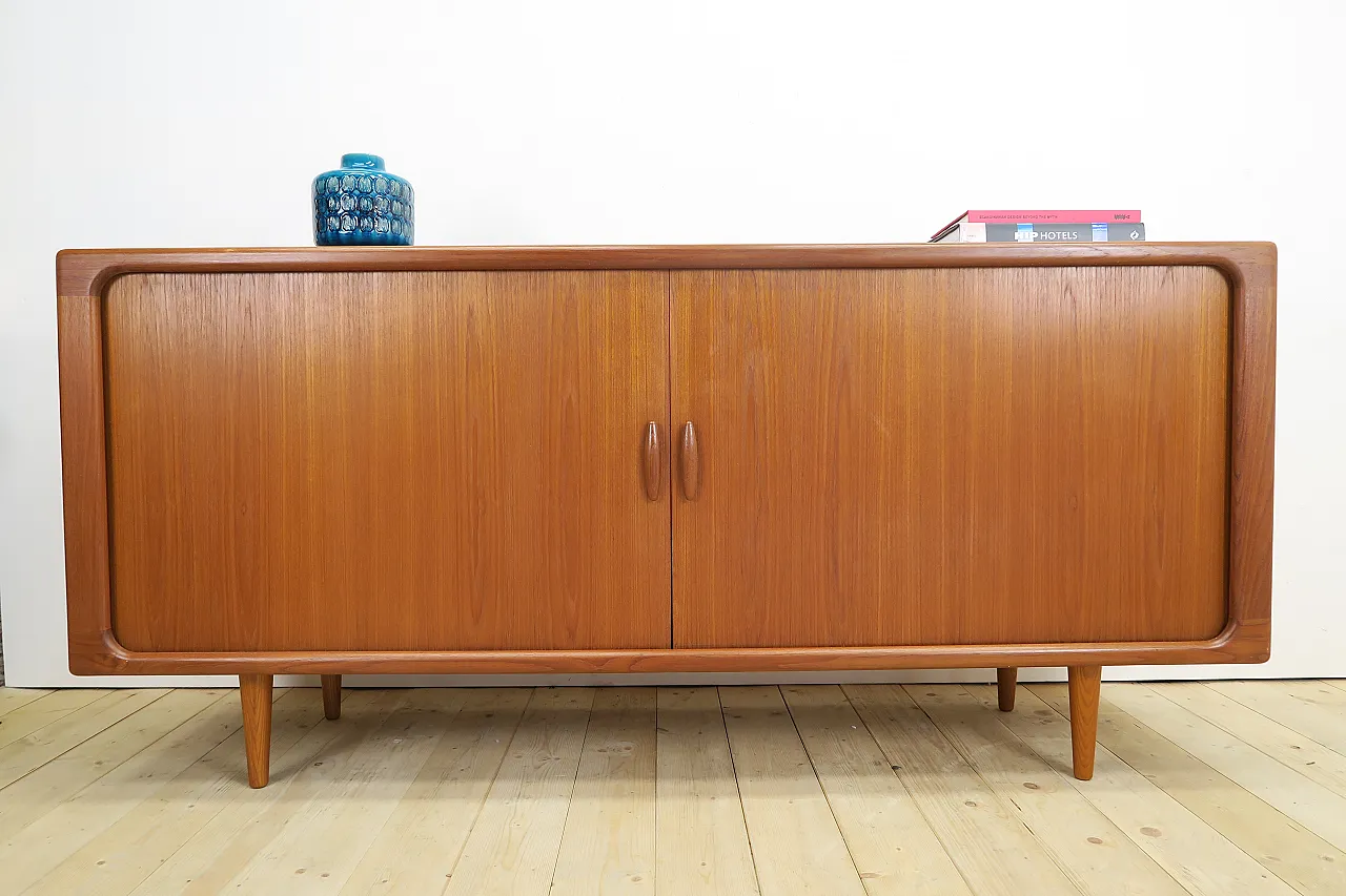 Dyrlund teak sideboard with large shelves and drawers, 1960s 9